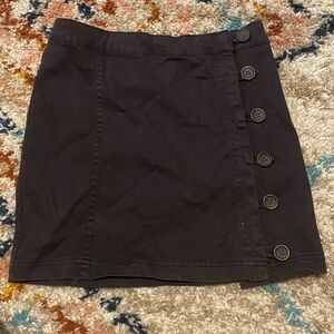 Small black button up miniskirt